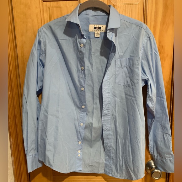 Boy’s Joseph Abboud blue long sleeve button down dress shirt size 14 - Picture 1 of 4